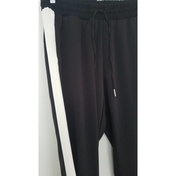 SOLD! H&M New Tuxedo Stripe Drawstring Jogger Pant Black Size 12 NWT - Picture 4 of 8
